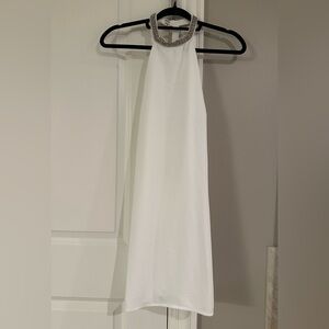 TOBI - NEW White Halter Mini Dress with Open Back